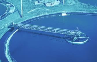 Water Treatment plant with blue overlay