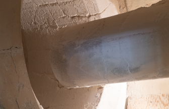 Inside kiln showing refractory bricks