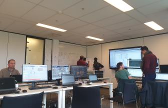 a team of engineers of TECforLime working in an office