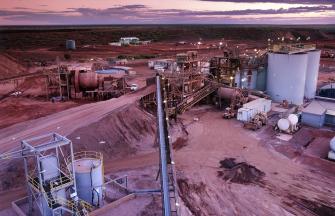 modern gold mine aerial view 