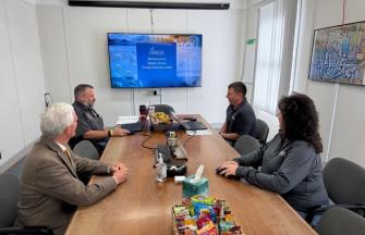 Congressman Latta in boardroom at Maple Grove